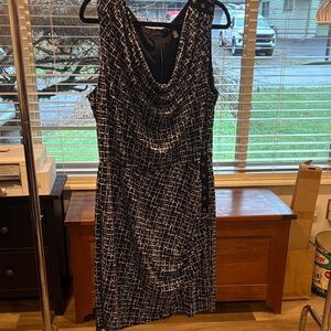 Black and White Sleeveless Dress